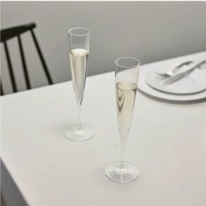 Waterford Elegance Style Crystal Champagne Flutes 5oz Set of 2 NWT